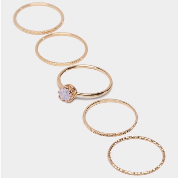 Francesca's Ring Set | Gold/lavender - Picture 2 of 7